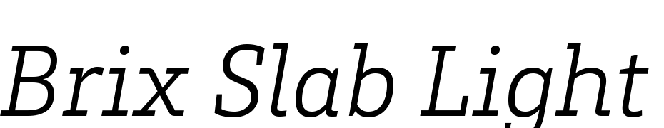 Brix Slab Light Italic Yazı tipi ücretsiz indir